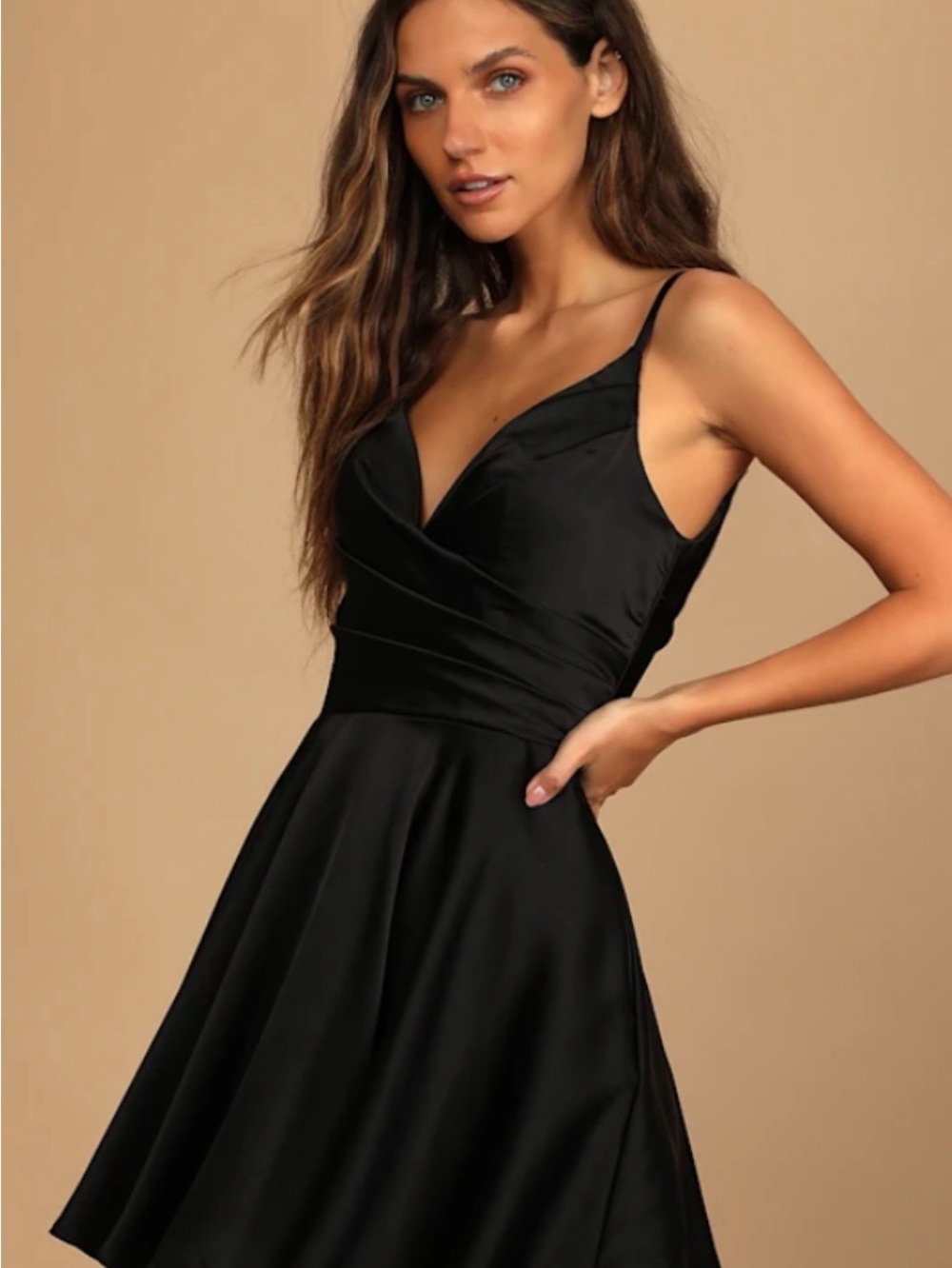 Lulus NWT Remarkable Romance Black Skater Dress Sz 2